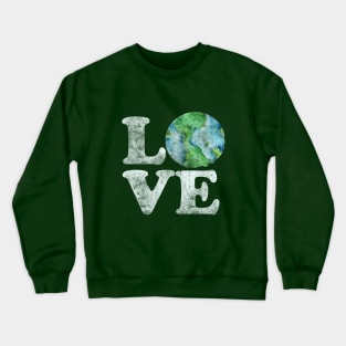 Vintage LOVE Earth Day Crewneck Sweatshirt